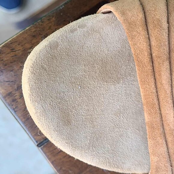 UGG Alvina Slip on Beige Suede Jute Wedge Mule Slides size 10 - Picture 4 of 13